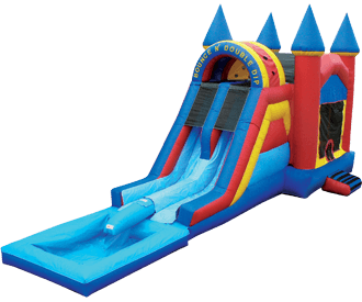 Bounce N’ Double Dip Castle Water Slide Rental