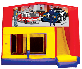 Police and Fire 4-n-1 Moon Bounce Combo Rental