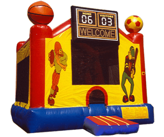 Sports Bounce House w/Hoops Inside Rental