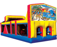 Tropical Paradise 30′ Themed Obstacle Course Rental