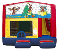 Curious George Christmas 4-n-1 Moon Bounce Combos