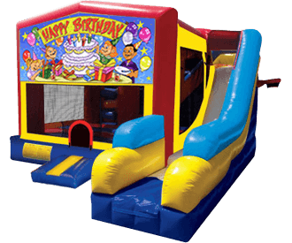 Happy Birthday  5-N-1 Moonbounce Obstacle Combo Rental
